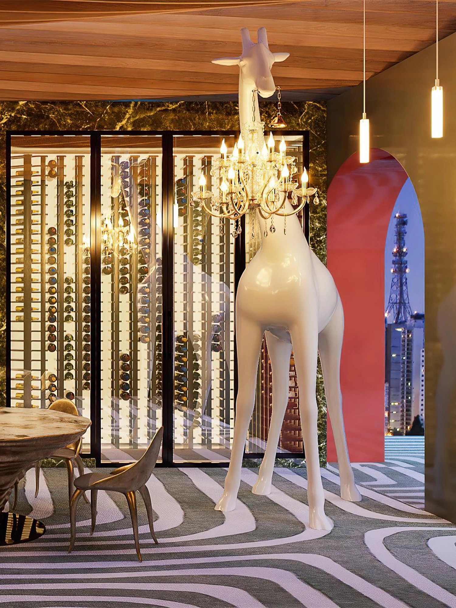 Giraffe Sculpture Floor Lamp - Image 11