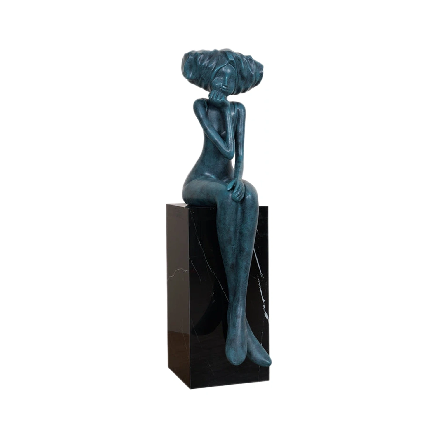 Girl Meditate Sculpture Ornaments