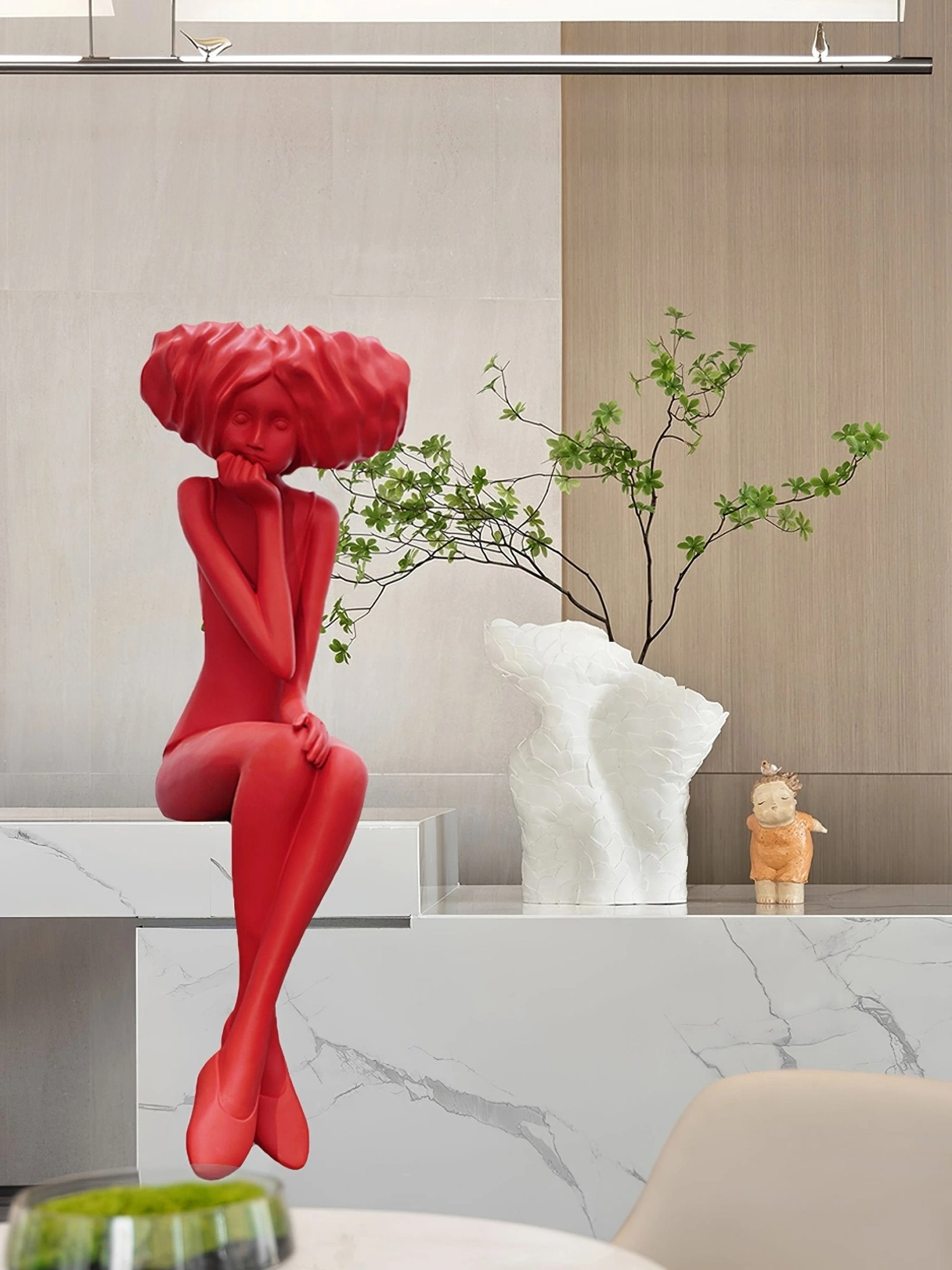 Girl Meditate Sculpture Ornaments - Image 12