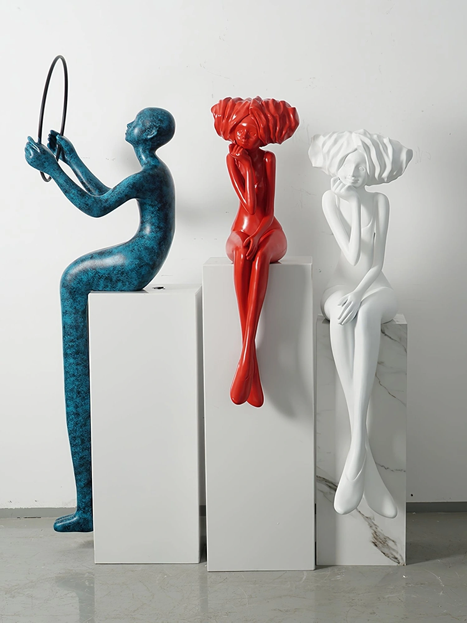 Girl Meditate Sculpture Ornaments - Image 14