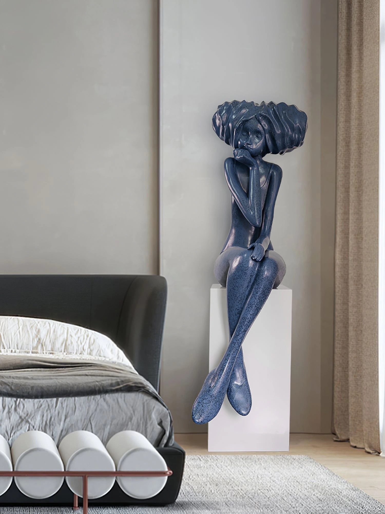Girl Meditate Sculpture Ornaments - Image 18