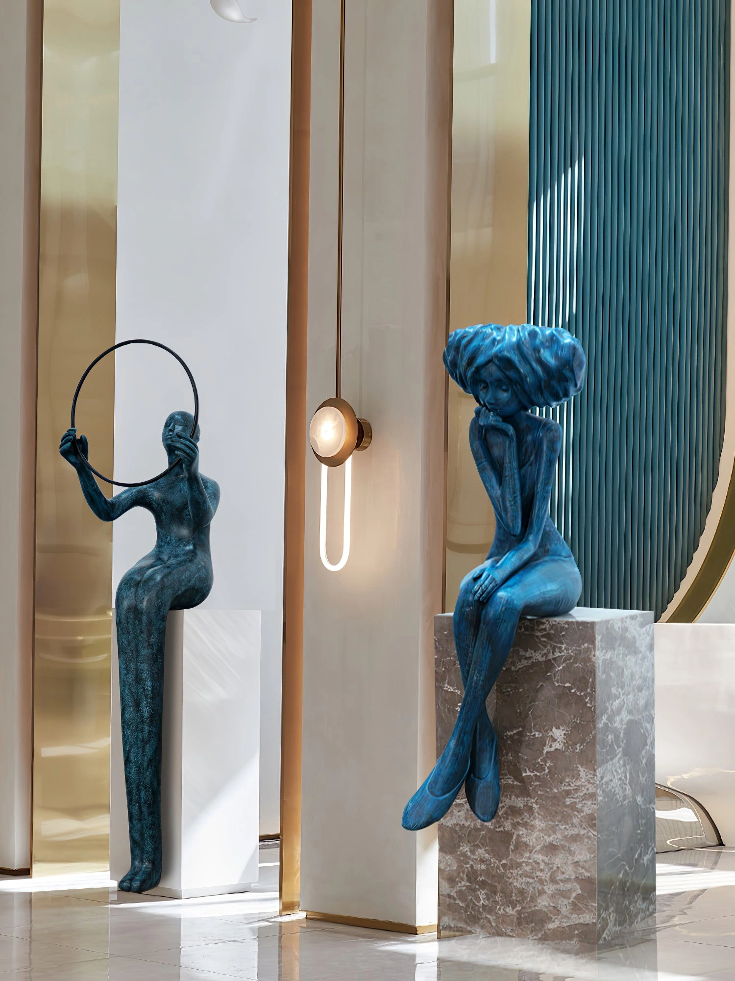 Girl Meditate Sculpture Ornaments - Image 19