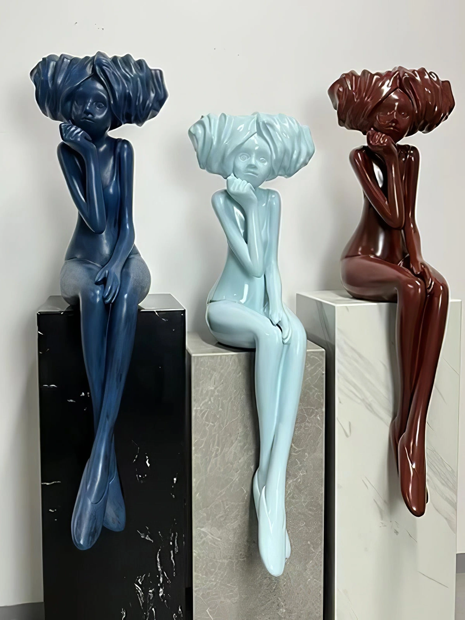 Girl Meditate Sculpture Ornaments - Image 22