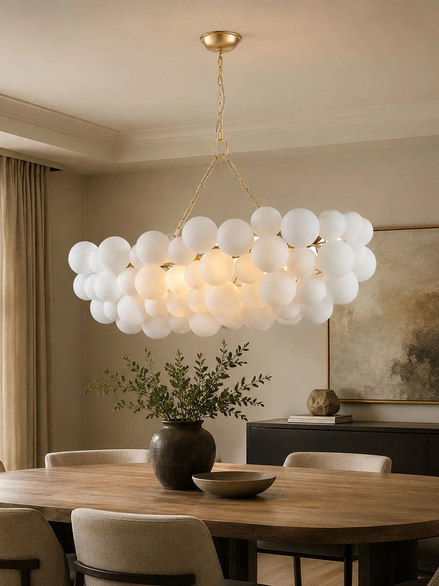 Glass Ball Bubble Chandelier - Image 4
