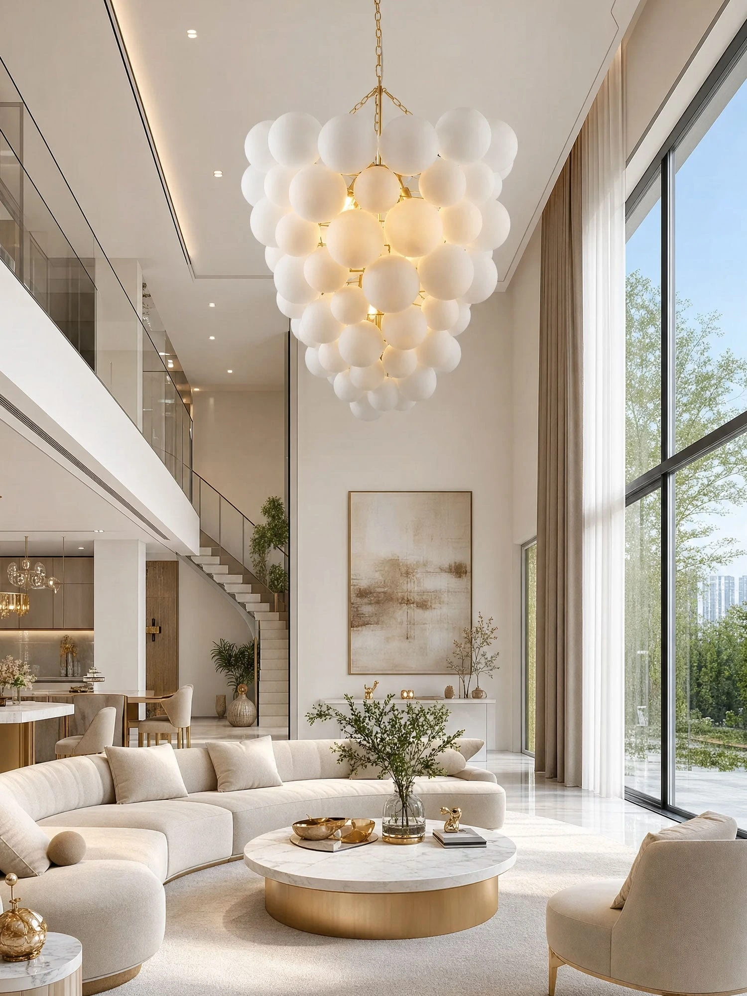 Glass Ball Bubble Chandelier - Image 6