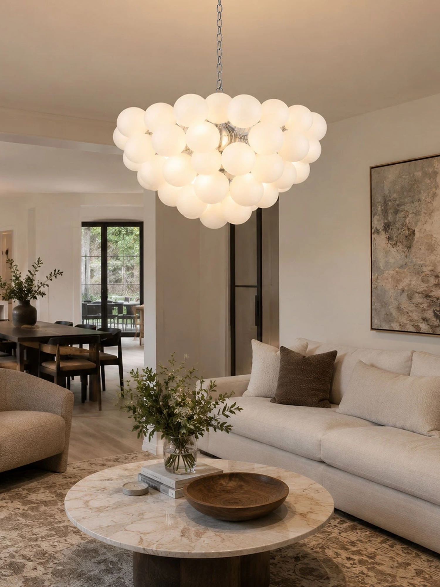 Glass Ball Bubble Chandelier - Image 8