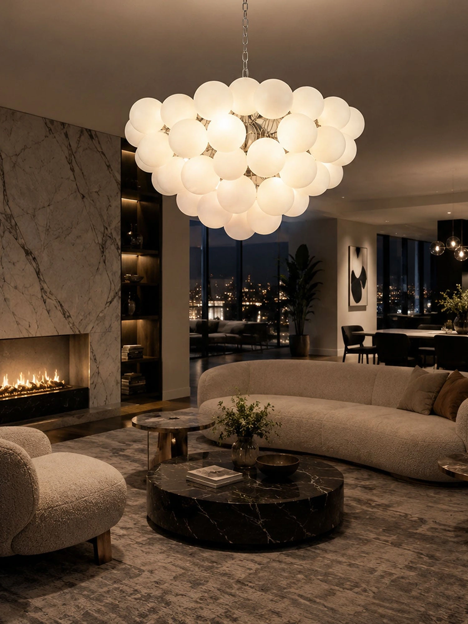 Glass Ball Bubble Chandelier - Image 10