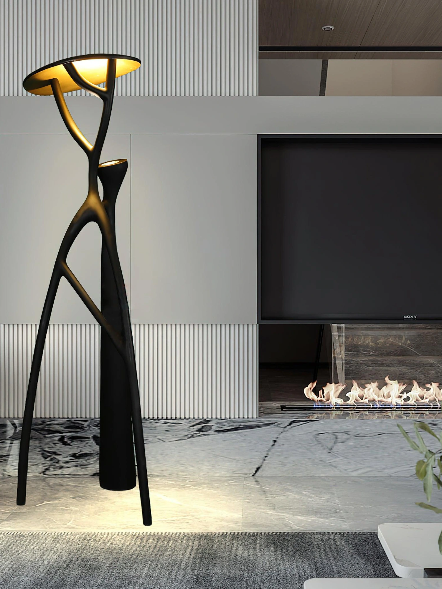 Gothic Tree Sculpture Floor Lamp - Image 4