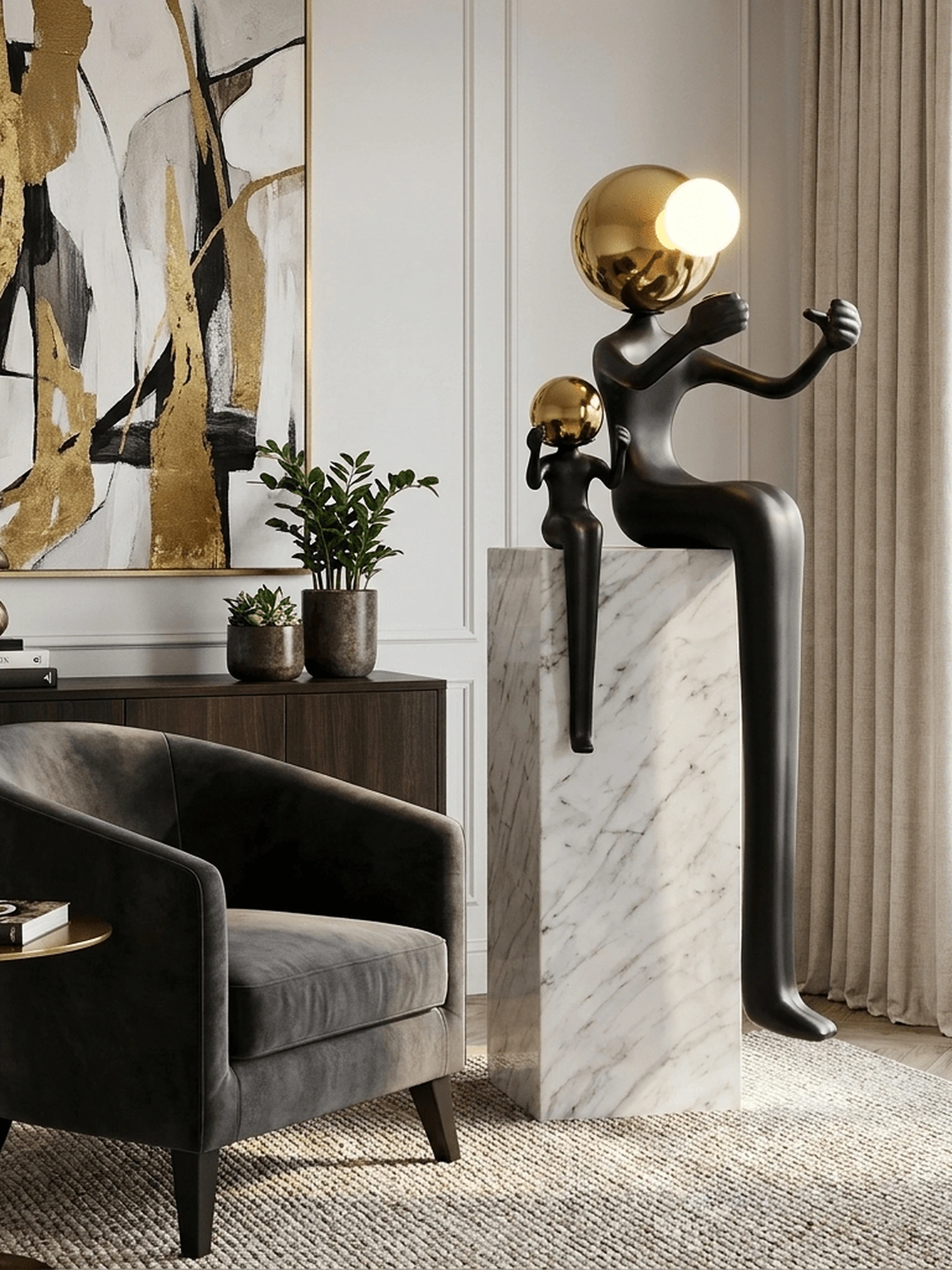 Harmony Duo Sculpture Lamp - Image 5