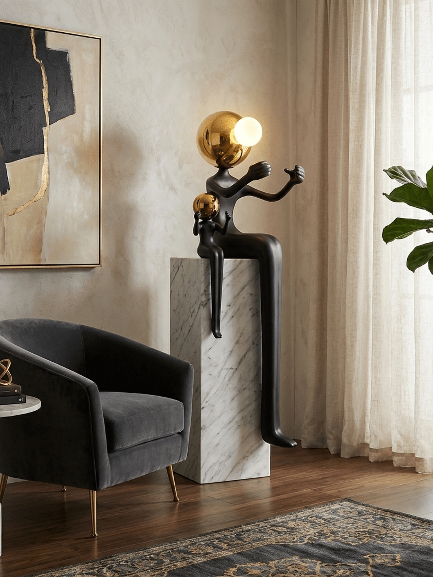 Harmony Duo Sculpture Lamp - Image 7