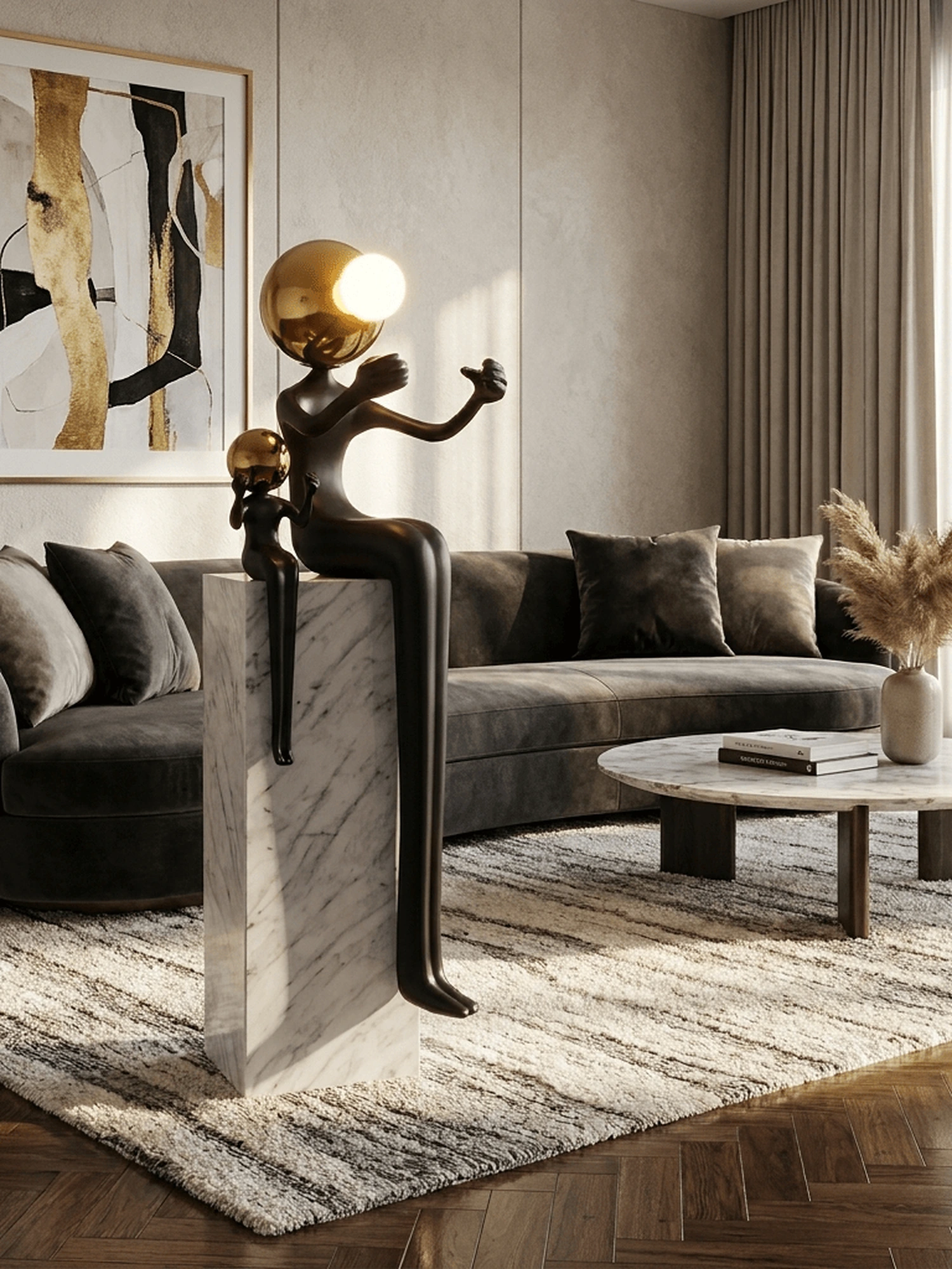 Harmony Duo Sculpture Lamp - Image 4