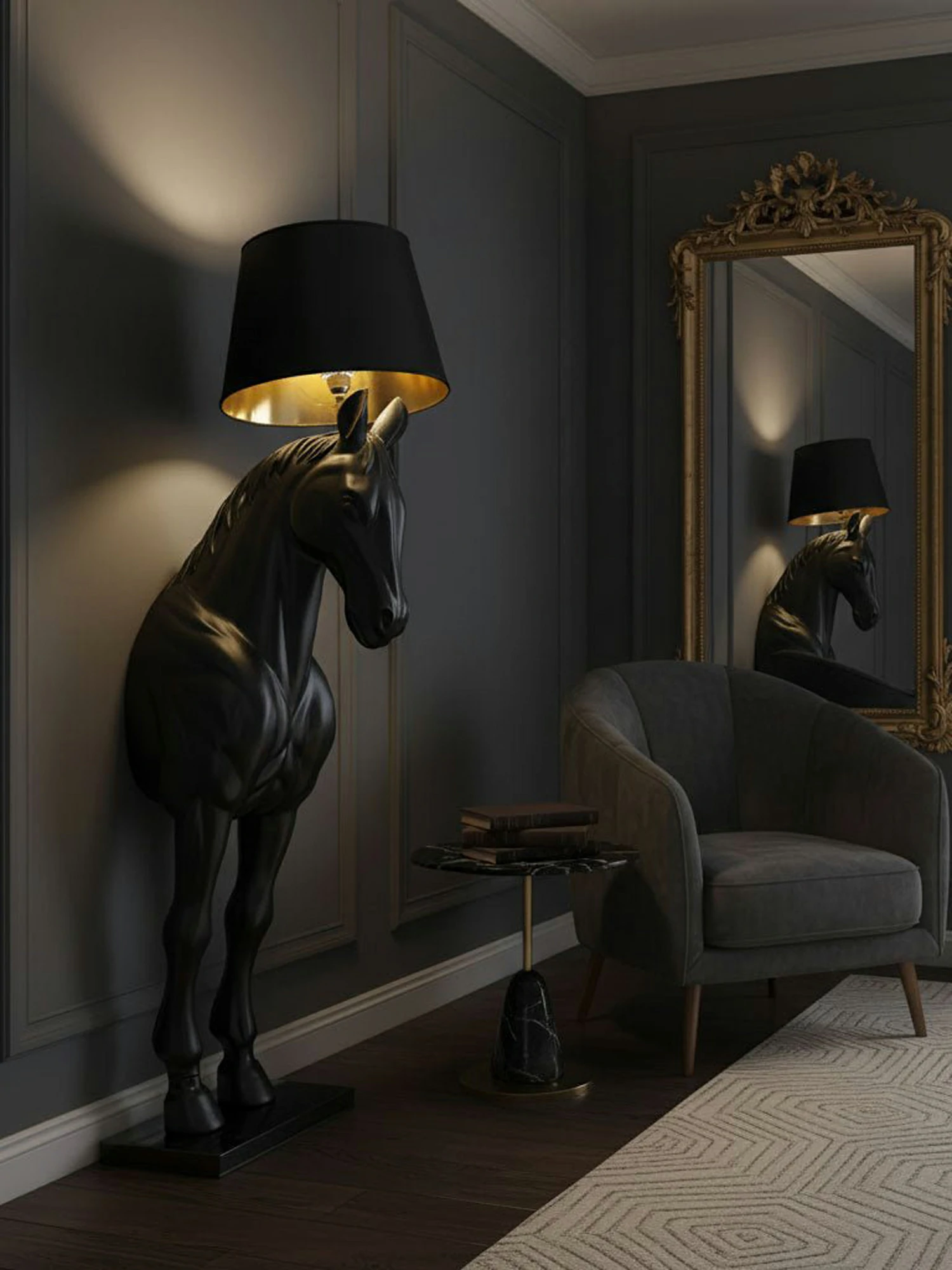 Horse Statue Floor Lamp - Image 4