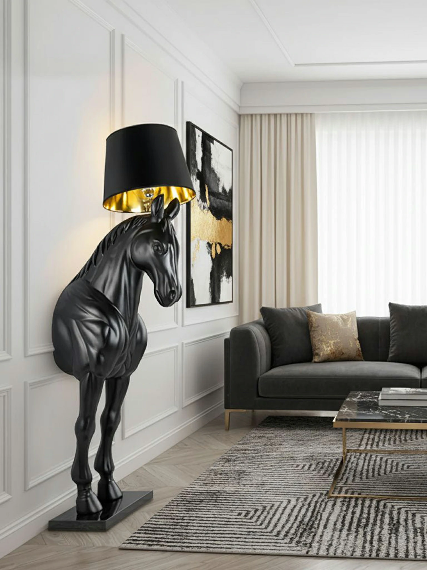 Horse Statue Floor Lamp - Image 5