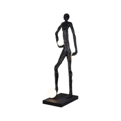 Kicking Ball Sculpture Character Floor Lamp
