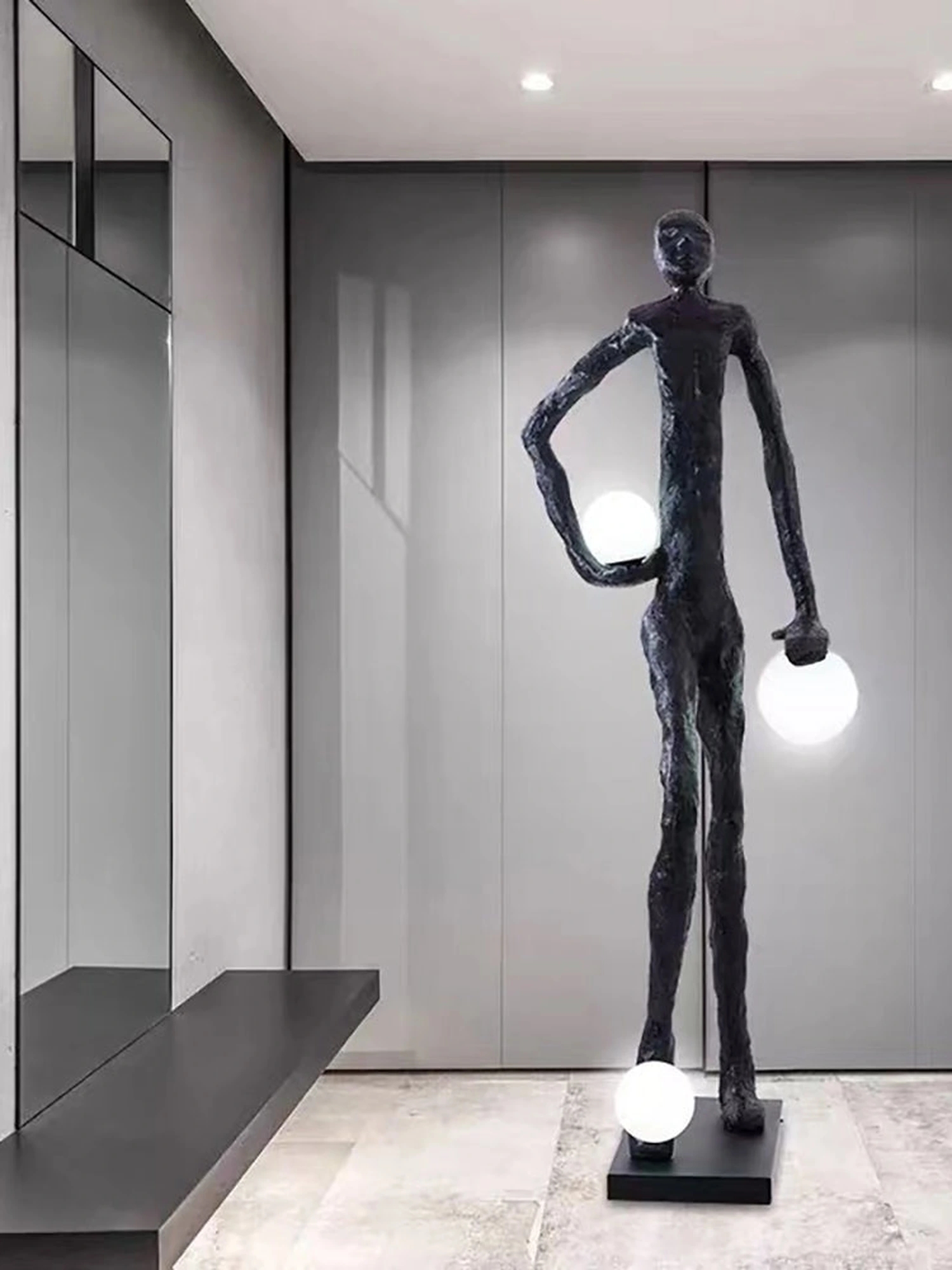Kicking Ball Sculpture Character Floor Lamp - Image 8