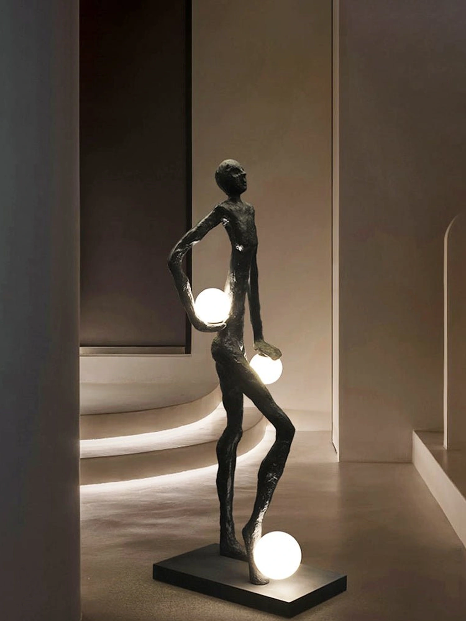Kicking Ball Sculpture Character Floor Lamp - Image 6