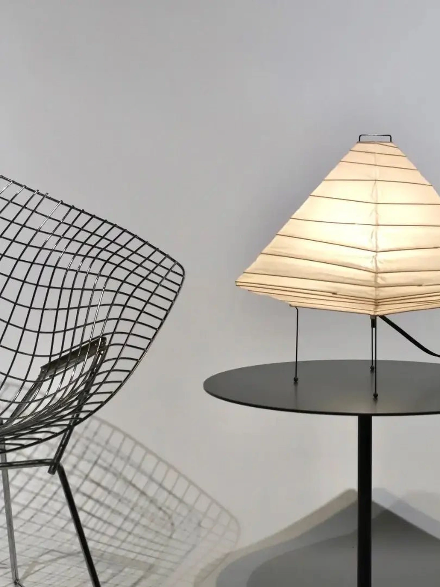 Kiyoshi Rice Paper Pyramid Table Lamp - Image 2