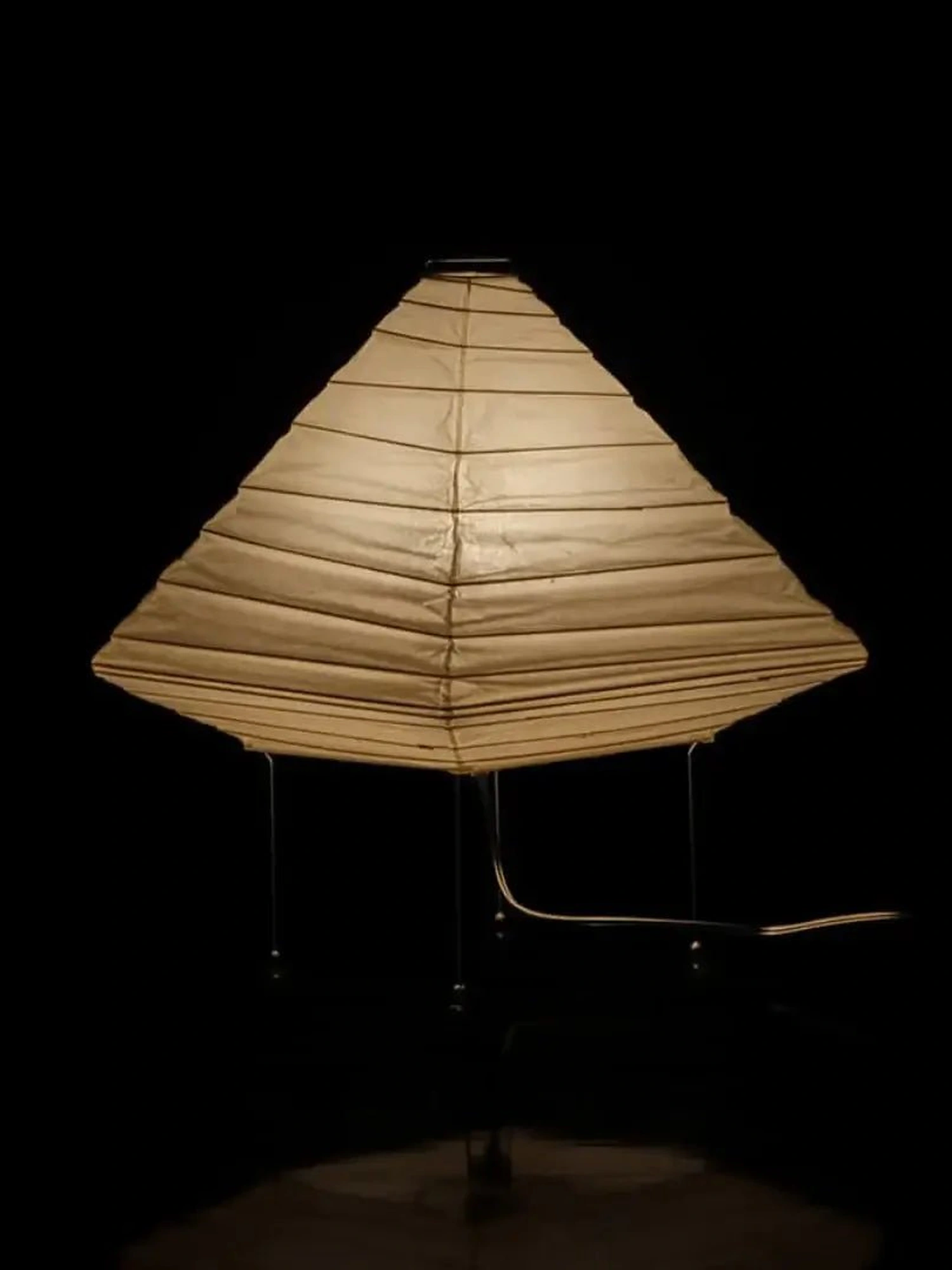 Kiyoshi Rice Paper Pyramid Table Lamp - Image 11