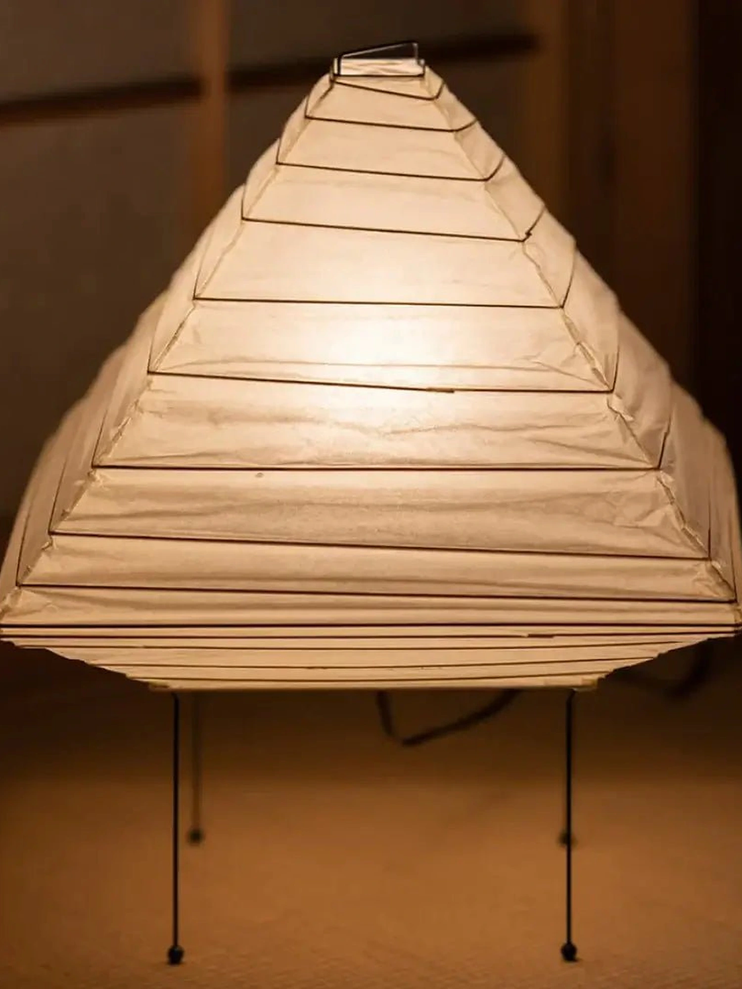 Kiyoshi Rice Paper Pyramid Table Lamp - Image 12