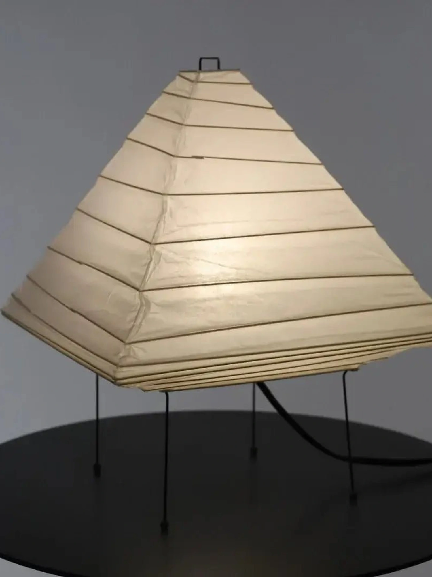 Kiyoshi Rice Paper Pyramid Table Lamp - Image 7