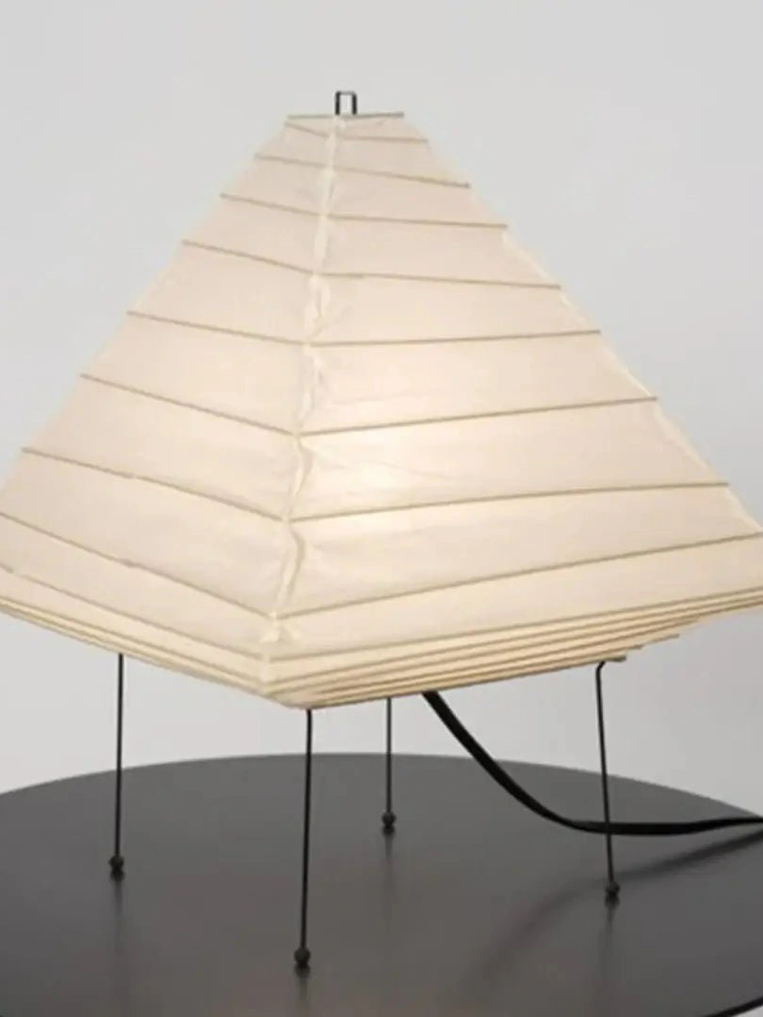 Kiyoshi Rice Paper Pyramid Table Lamp - Image 8