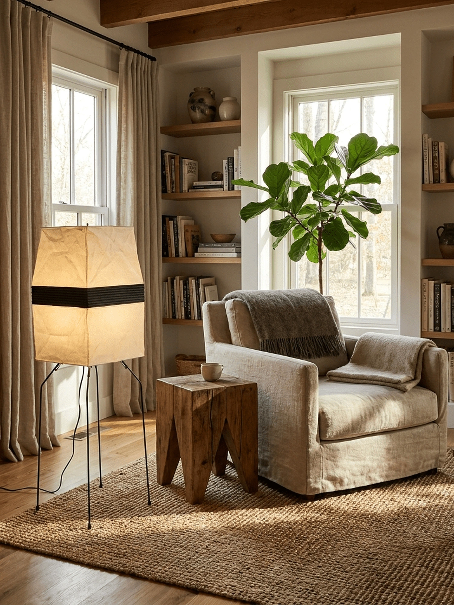 Kumo Paper Shade Table & Floor Lamp - Image 5