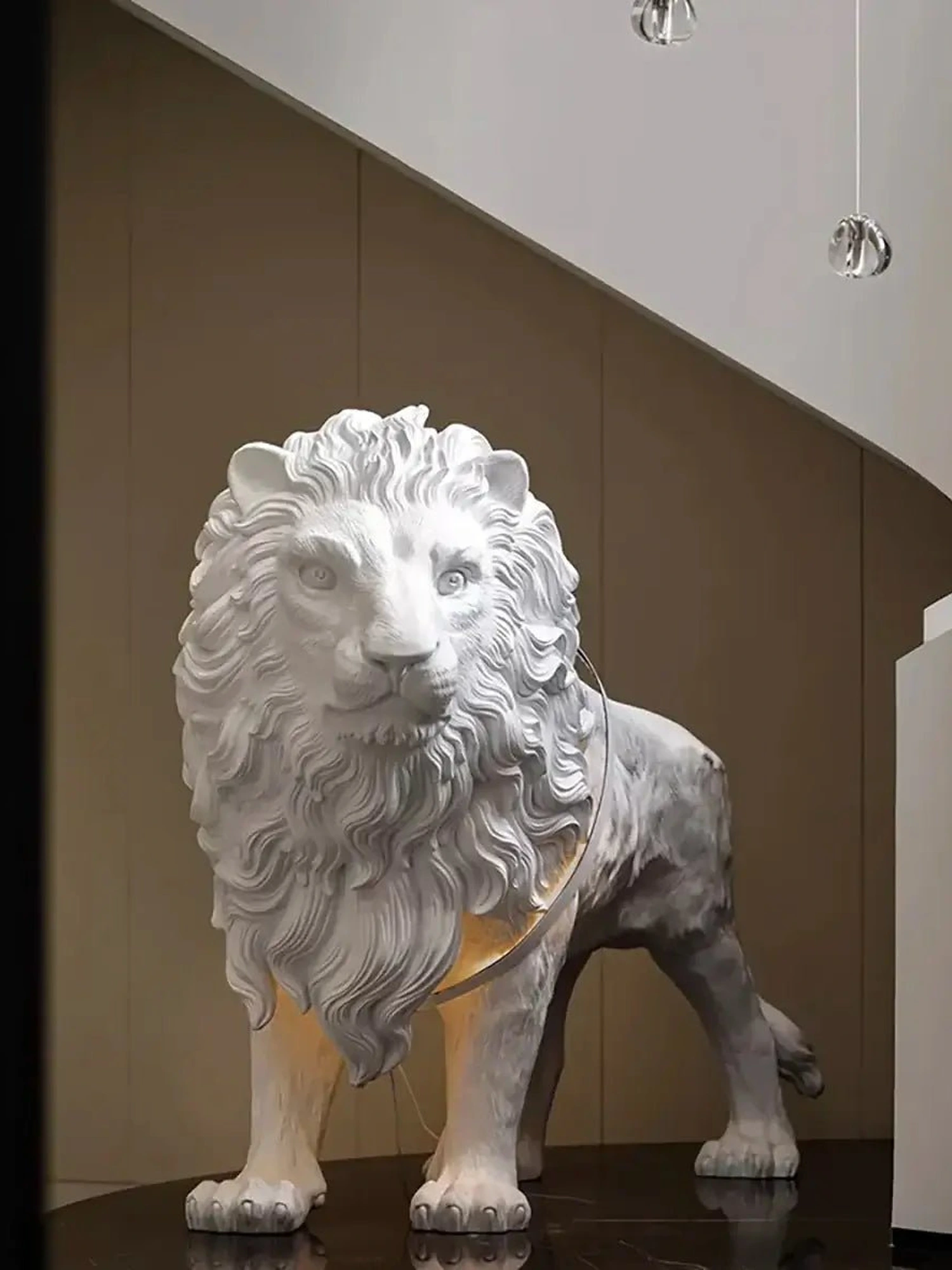 Leo Lion Sculpture Floor Lamp - Image 10