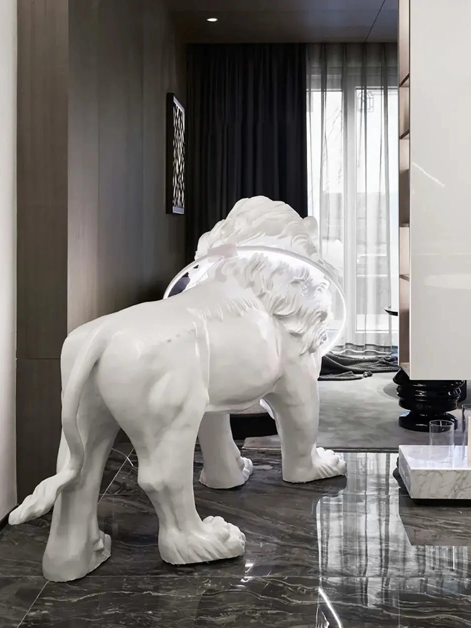 Leo Lion Sculpture Floor Lamp - Image 11