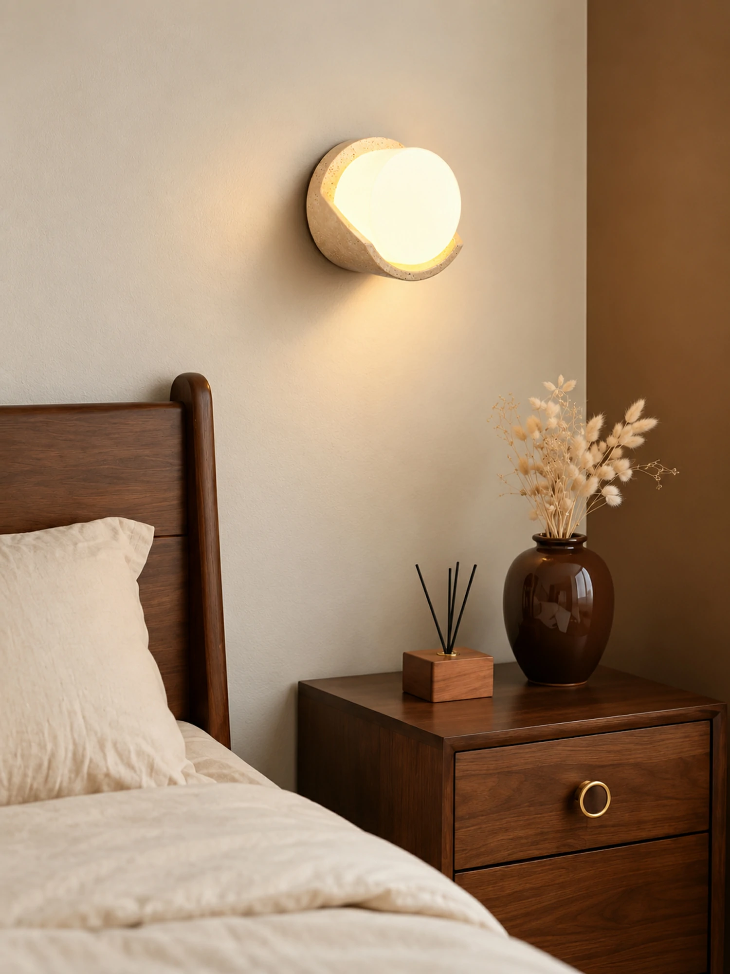 Linus Travertine Wall Sconce - Image 5