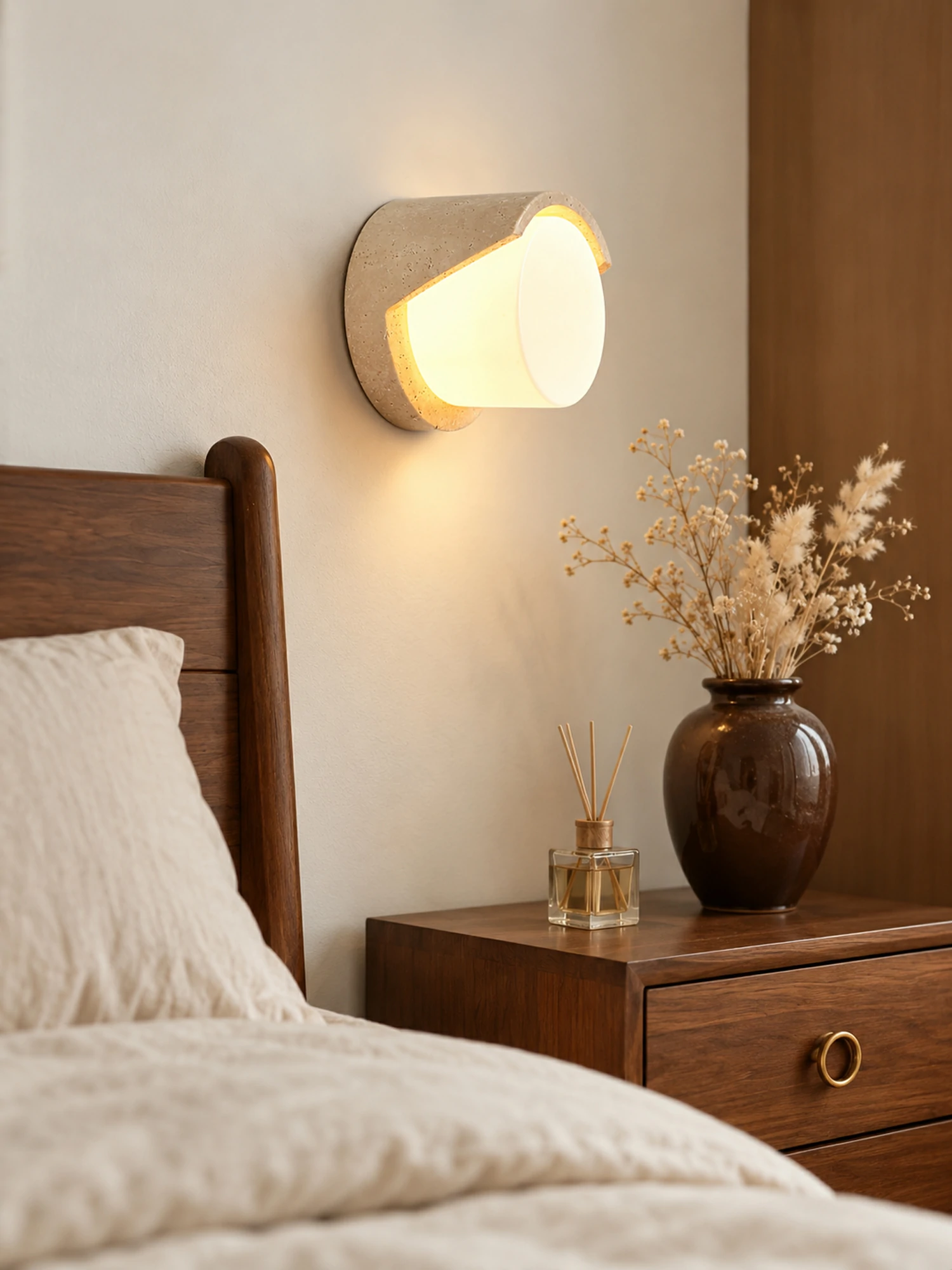Linus Travertine Wall Sconce - Image 6