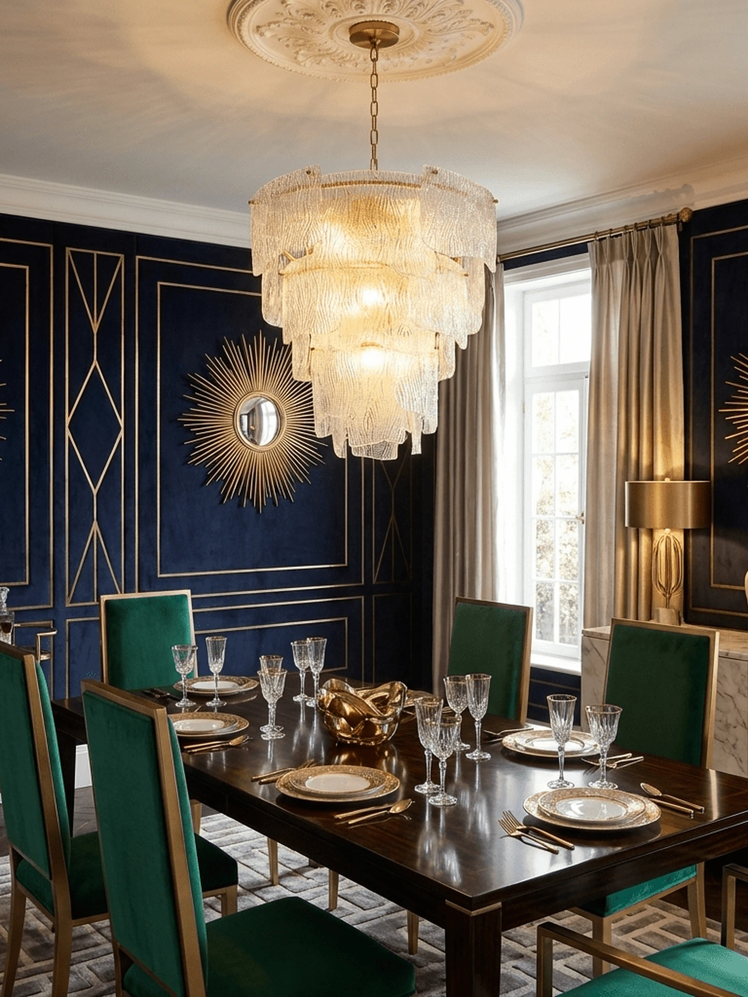 Liora Melted Glass Chandelier - Image 2