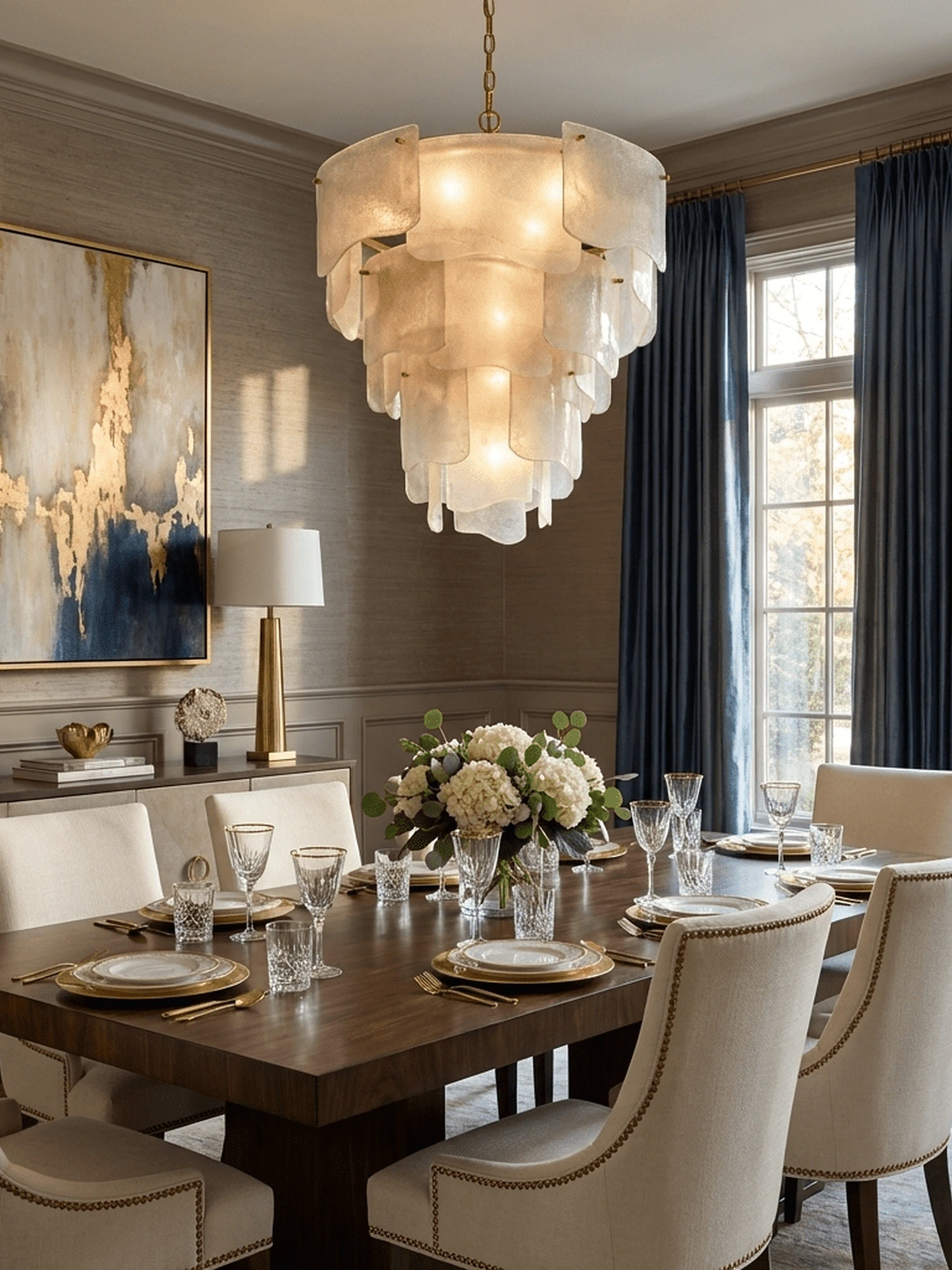 Liora Melted Glass Chandelier - Image 4