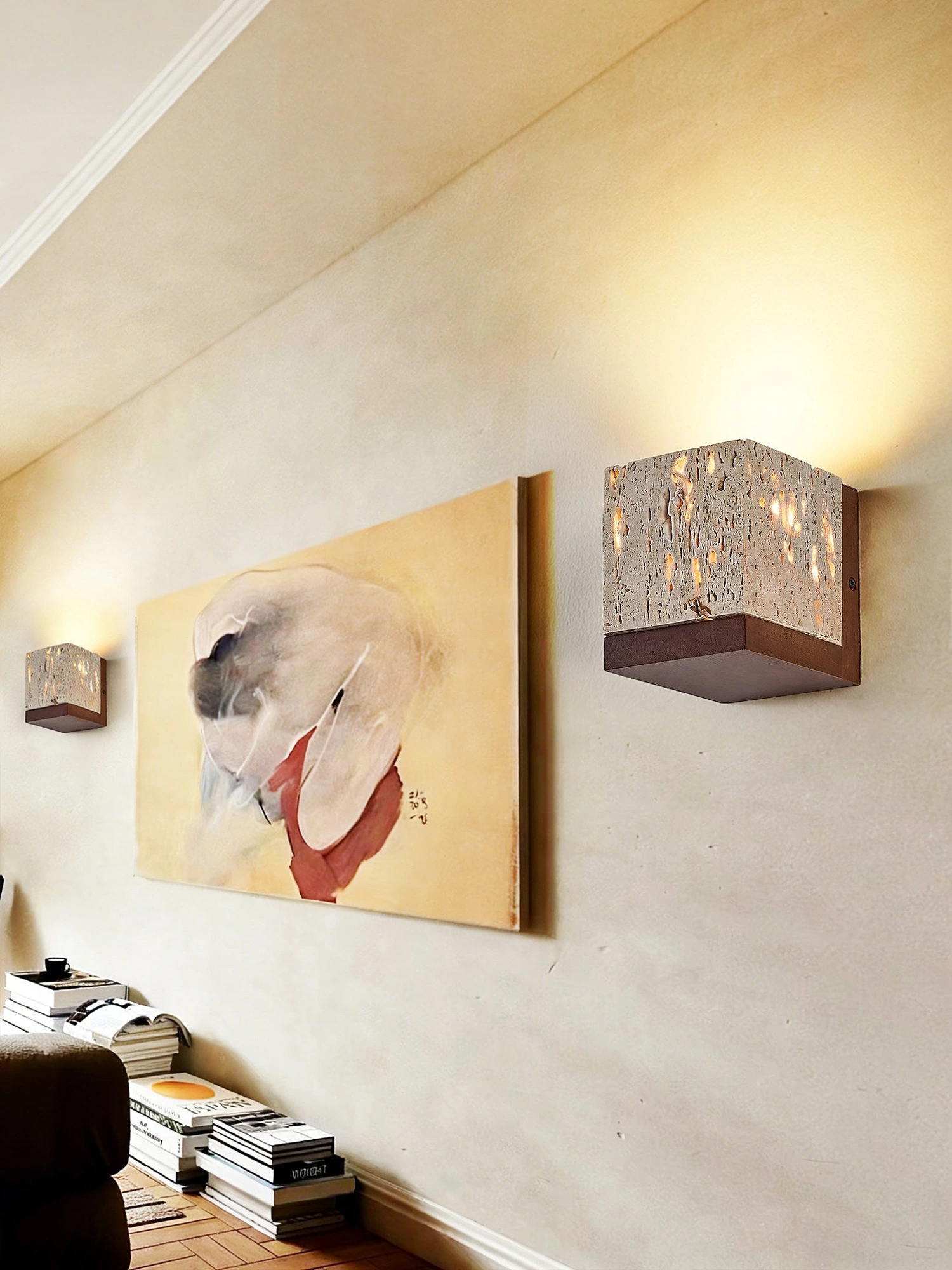 Lucent Travertine Wall Sconce - Image 7