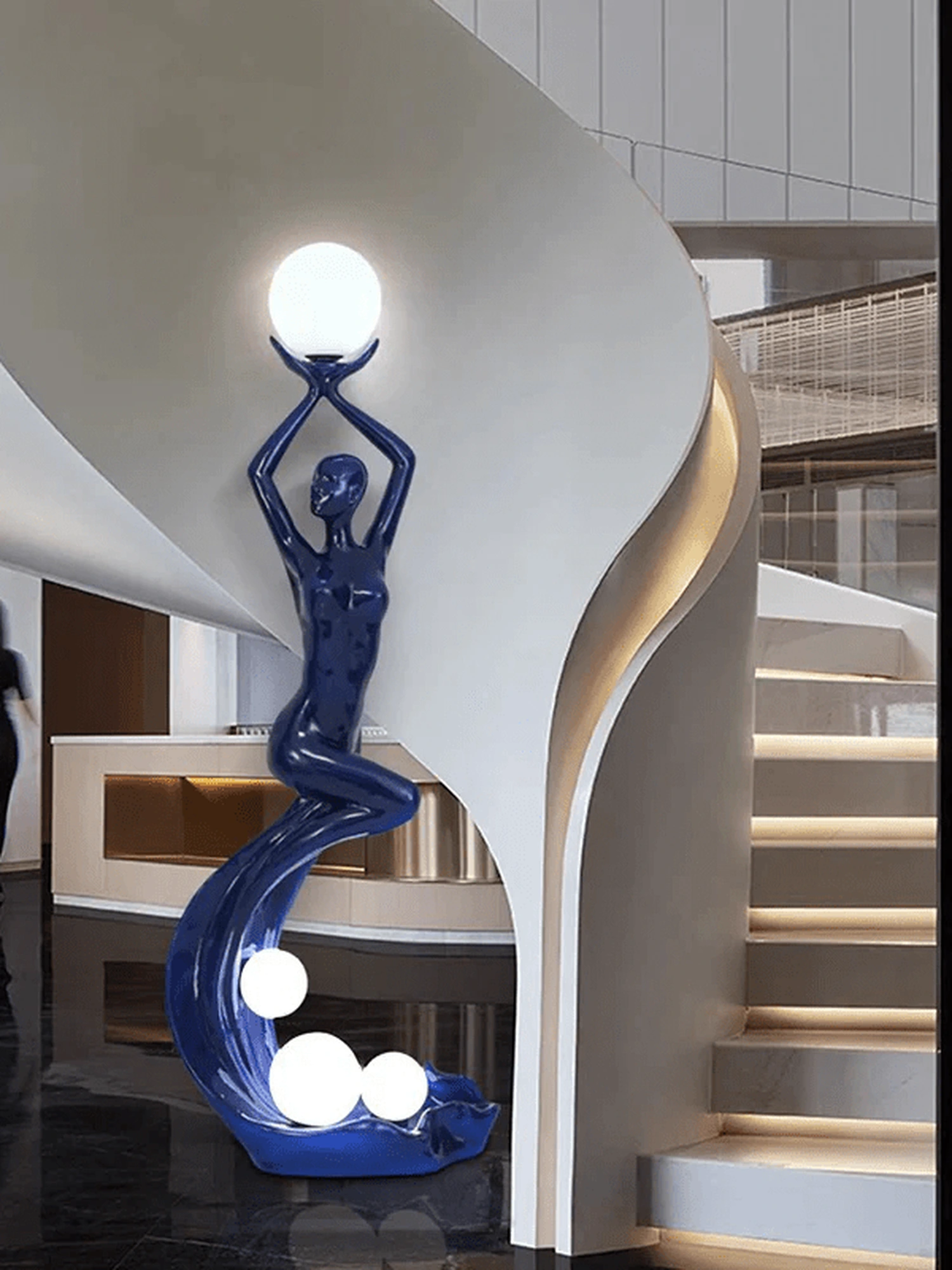 Mermaid Sculpture Floor Lamp - Image 3