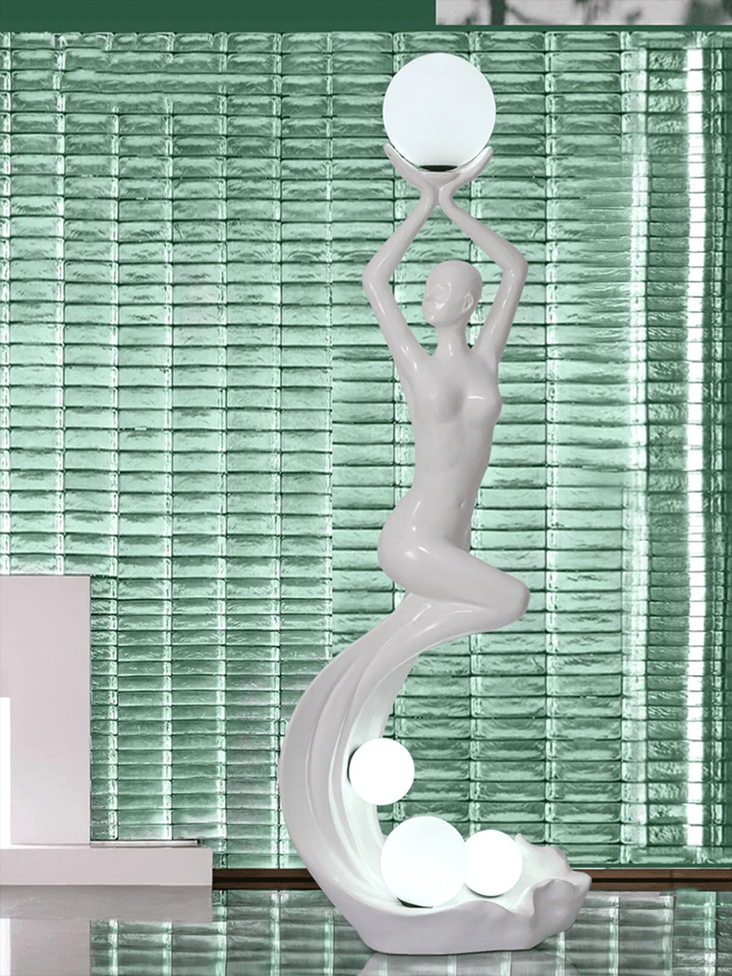 Mermaid Sculpture Floor Lamp - Image 6