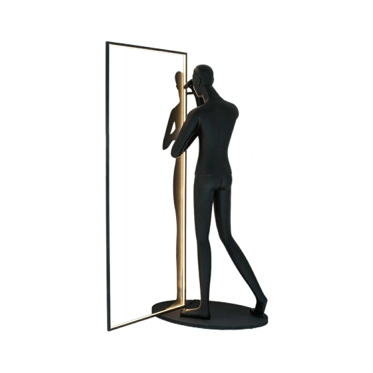 Mirror Sculpture Floor Lamp