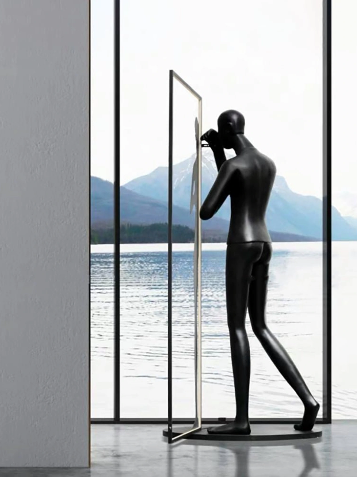 Mirror Sculpture Floor Lamp - Image 2