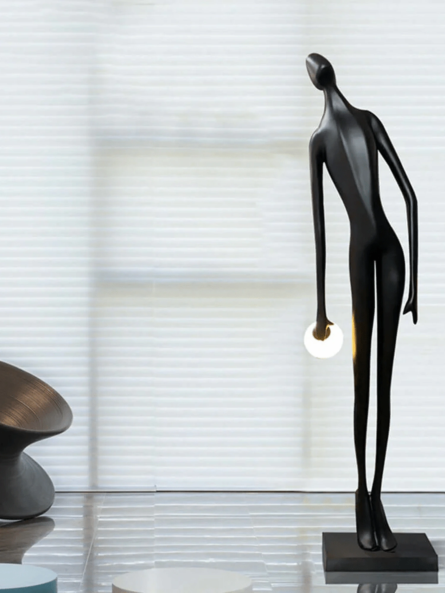 Noir Muse Sculpture Floor Lamp - Image 2