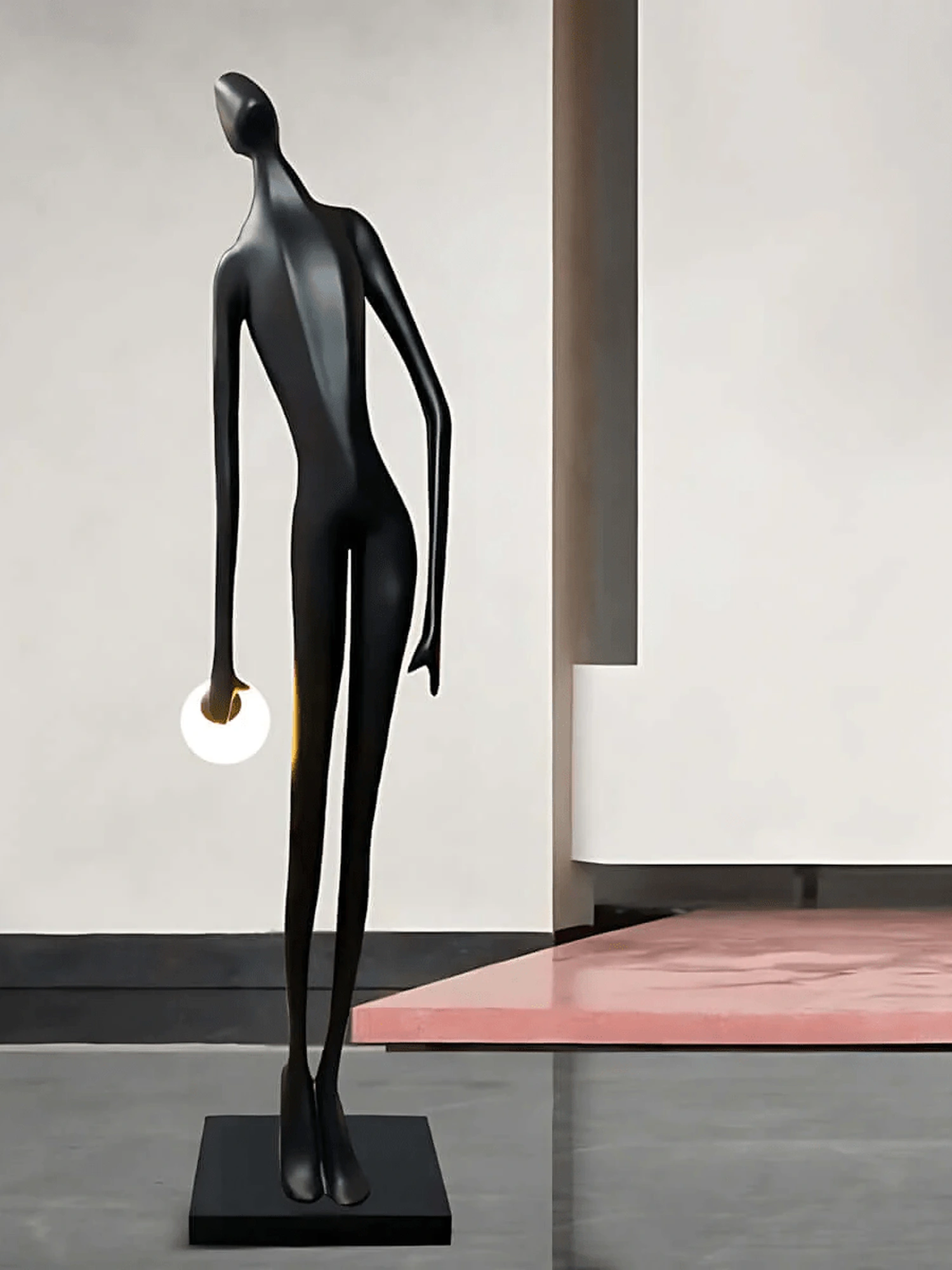 Noir Muse Sculpture Floor Lamp - Image 4