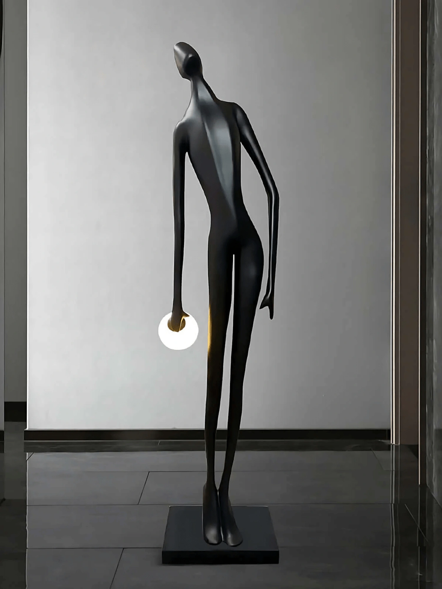 Noir Muse Sculpture Floor Lamp - Image 5