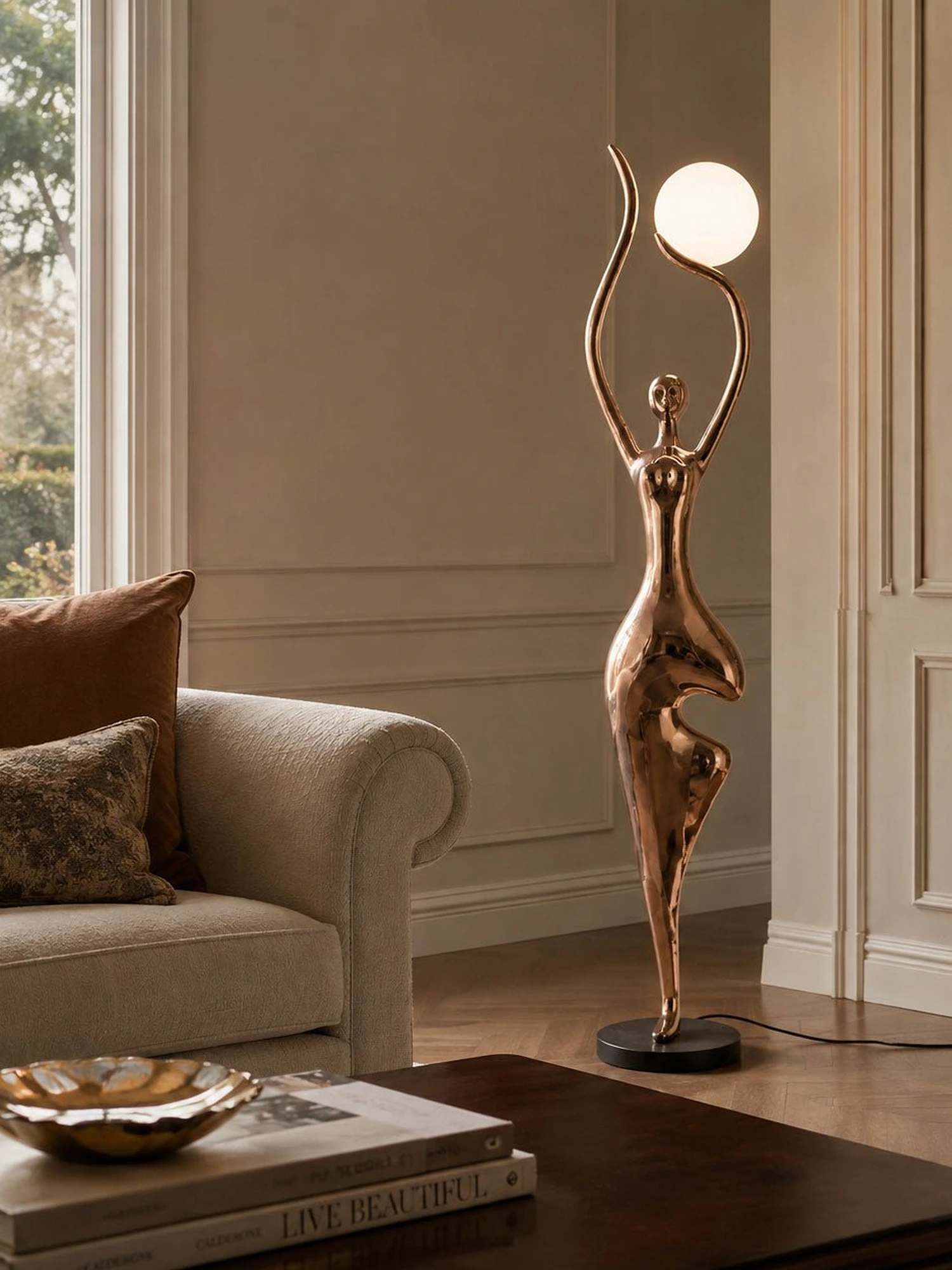 Pose Yoga Sculpture Floor Lamp - Image 6