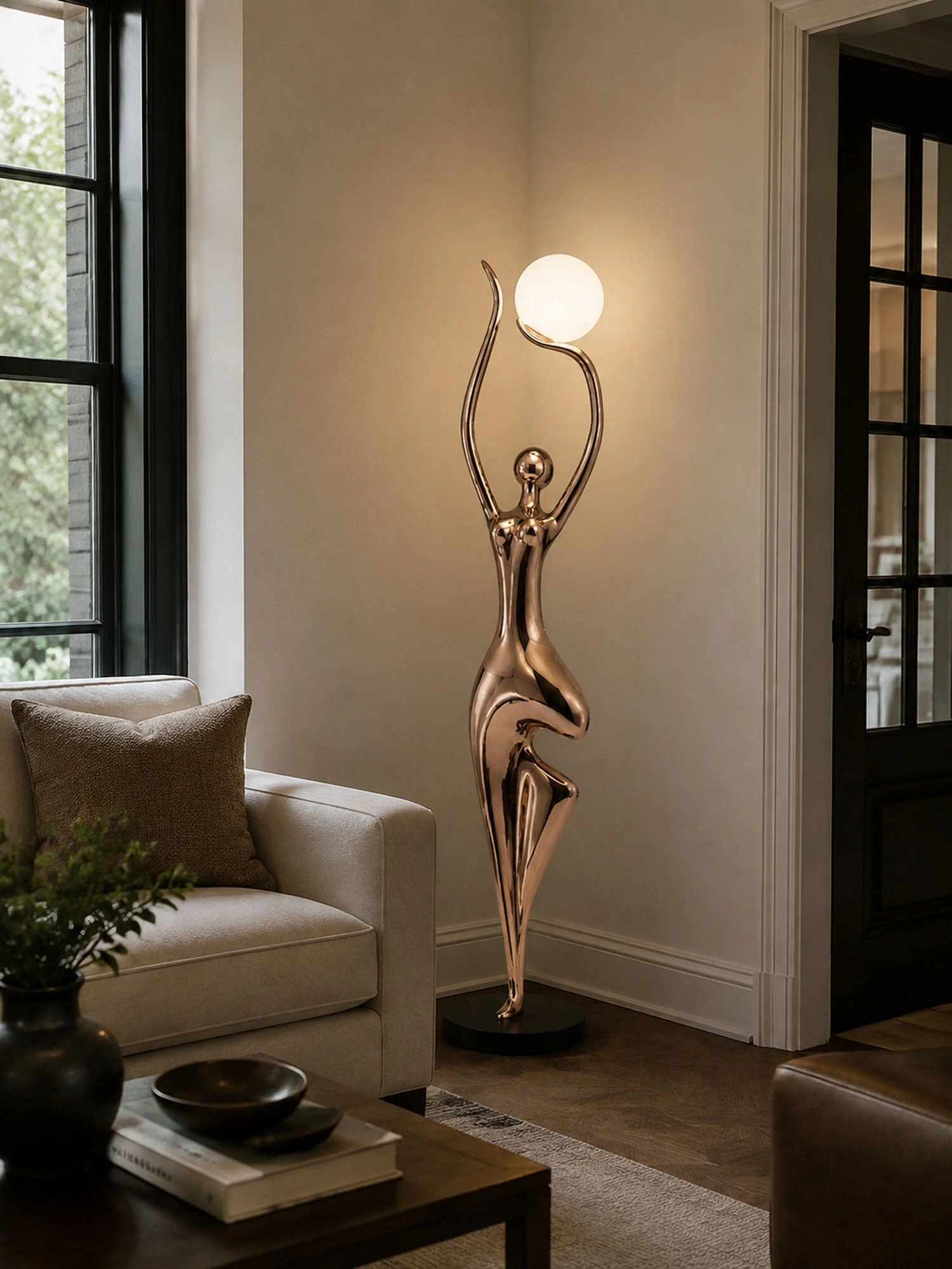 Pose Yoga Sculpture Floor Lamp - Image 7