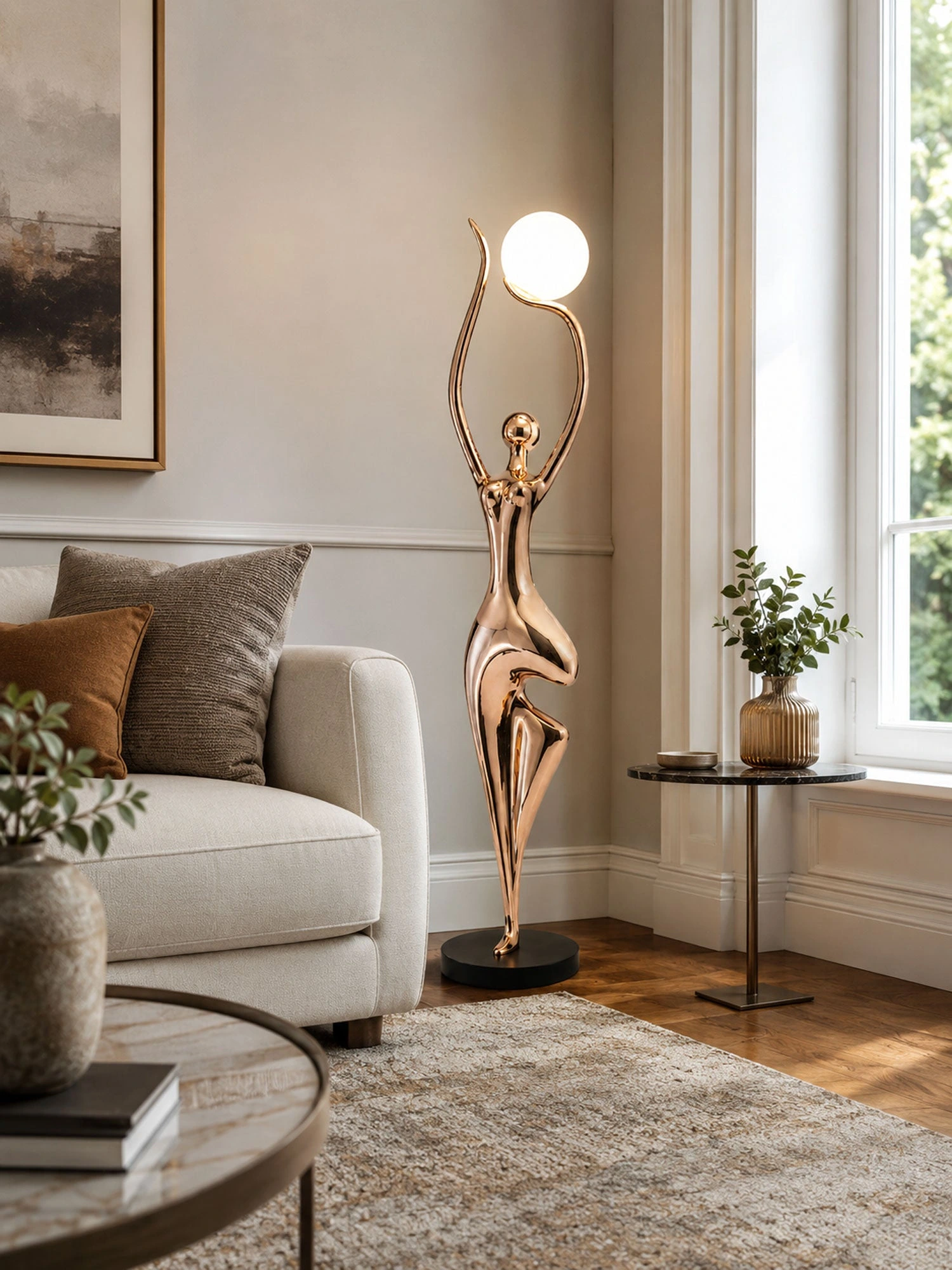 Pose Yoga Sculpture Floor Lamp - Image 9