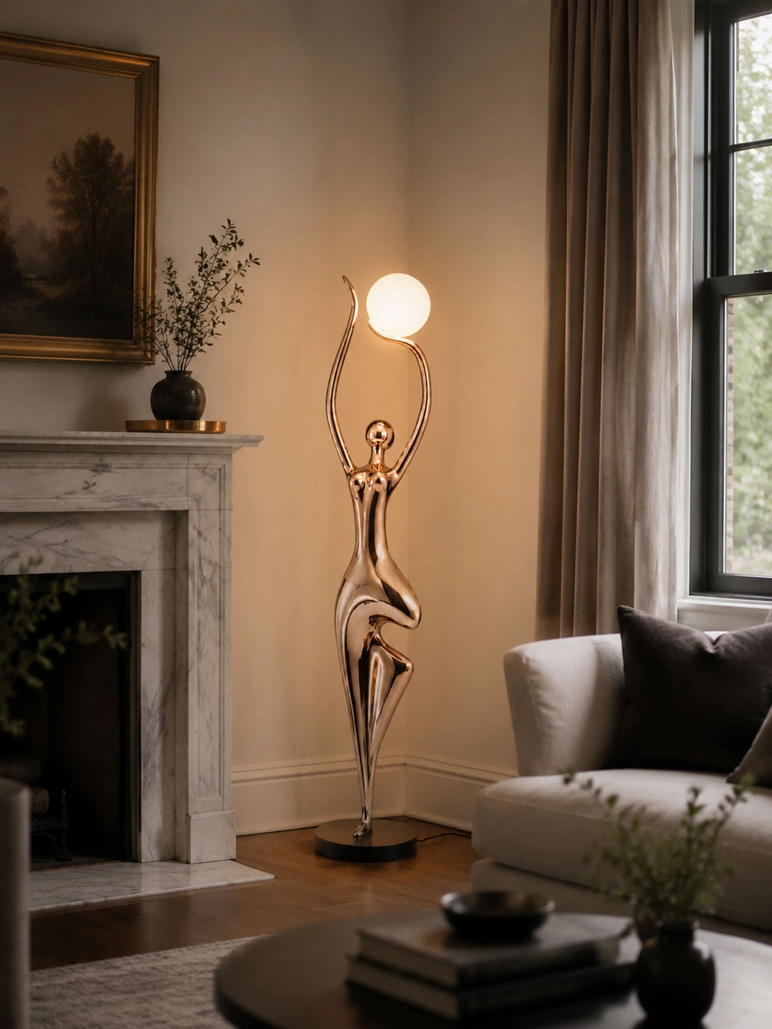 Pose Yoga Sculpture Floor Lamp - Image 2