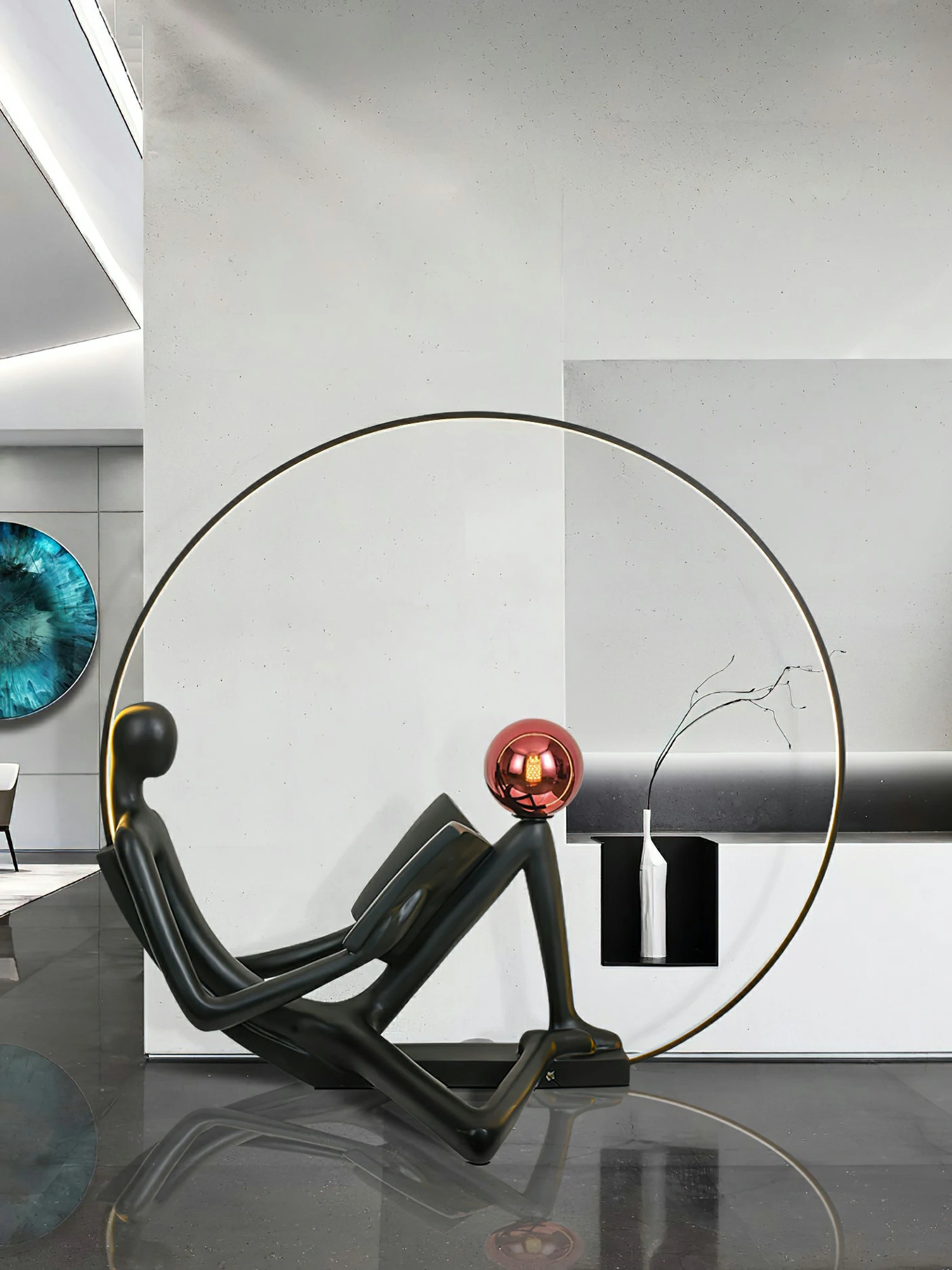 Reader Sculpture Floor Lamp - Image 6