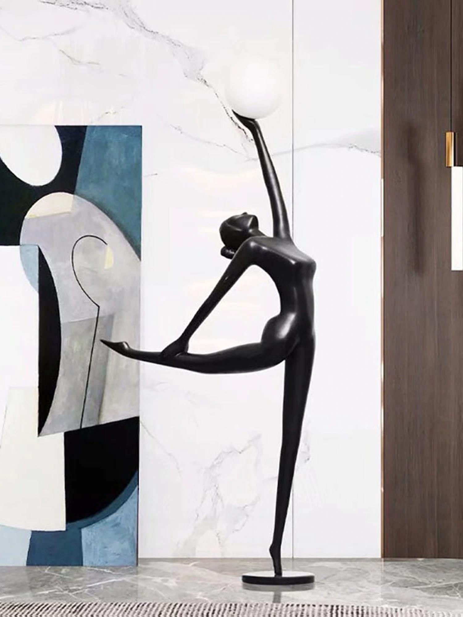 Rhythmic Gymnast Sculpture Floor Lamp - Image 3