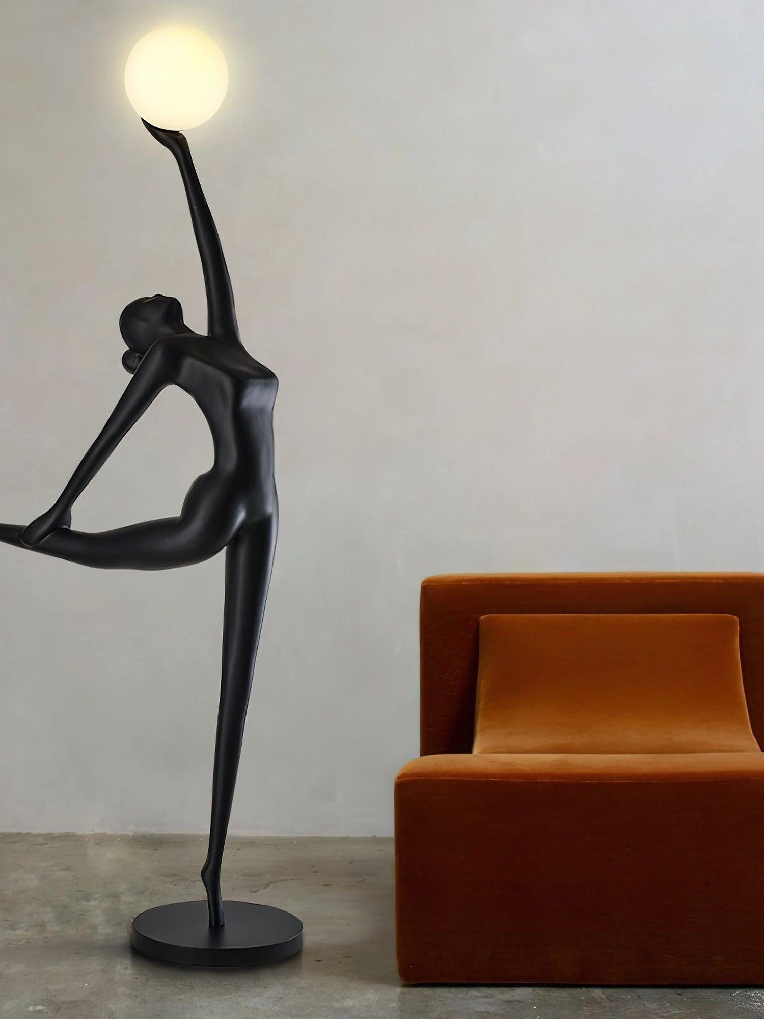 Rhythmic Gymnast Sculpture Floor Lamp - Image 9
