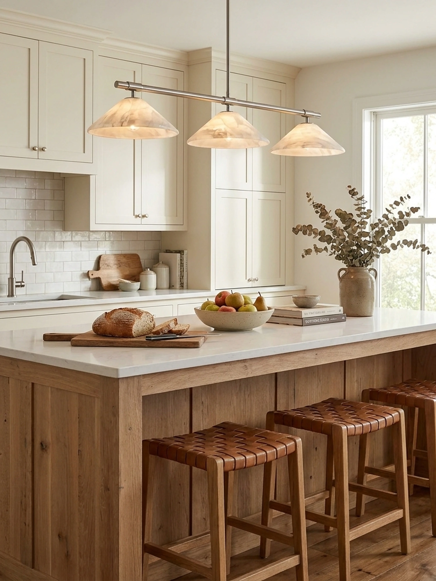 Ridgeline Alabaster Linear Chandelier - Image 9