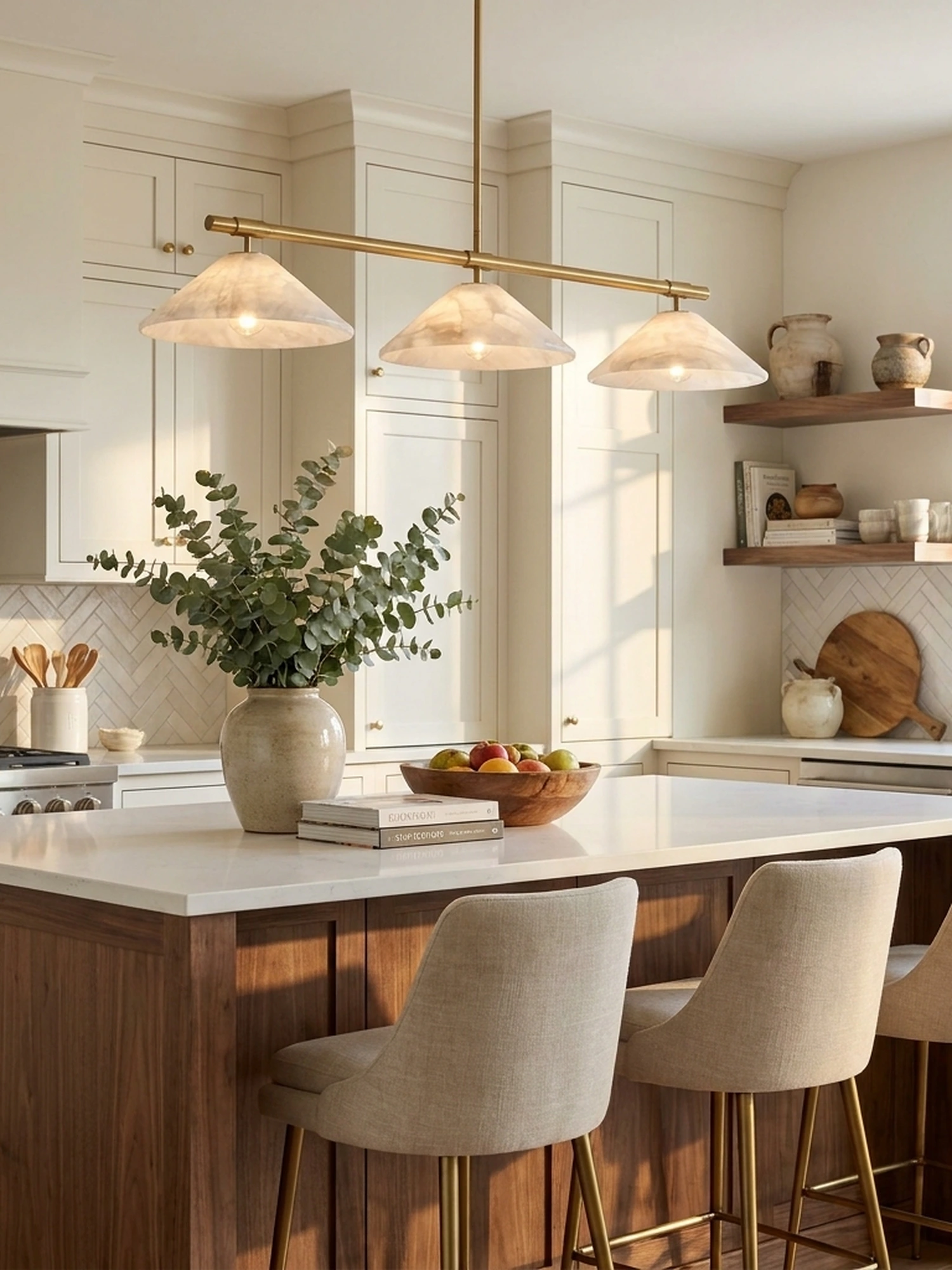 Ridgeline Alabaster Linear Chandelier - Image 4