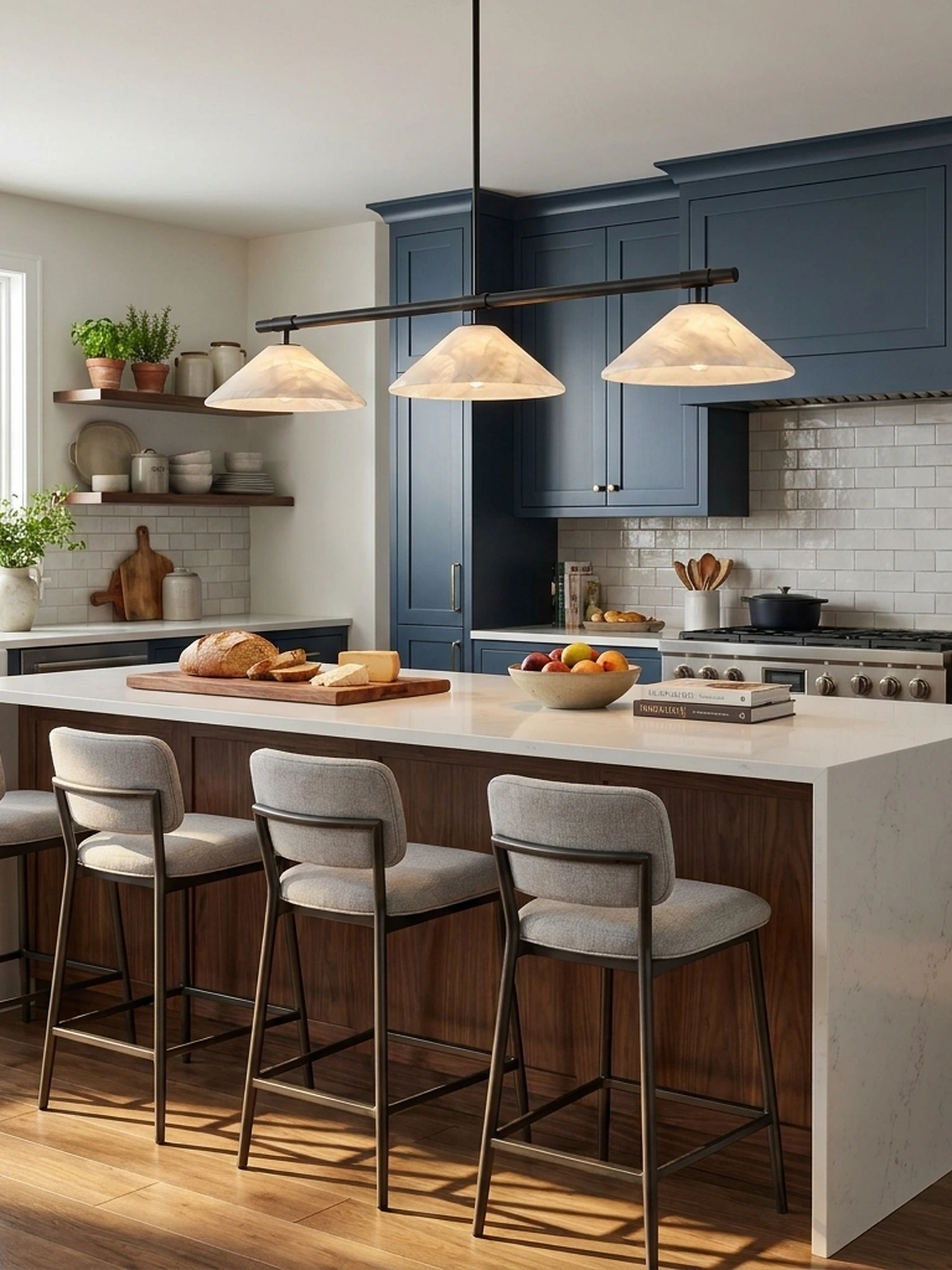 Ridgeline Alabaster Linear Chandelier - Image 6